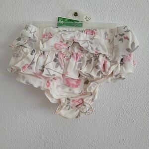 Modern Moments By Gerber Pink and Gray Floral Diaper Cover